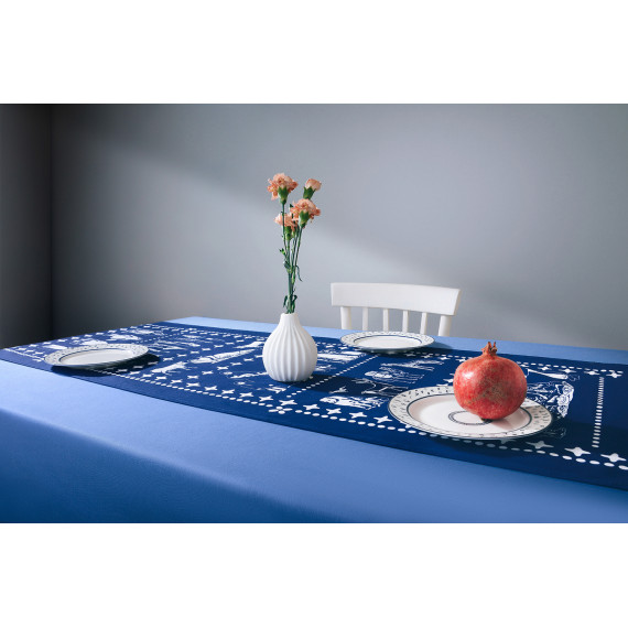 Runner - Pirosmani - Blue - Polyester, 4 image