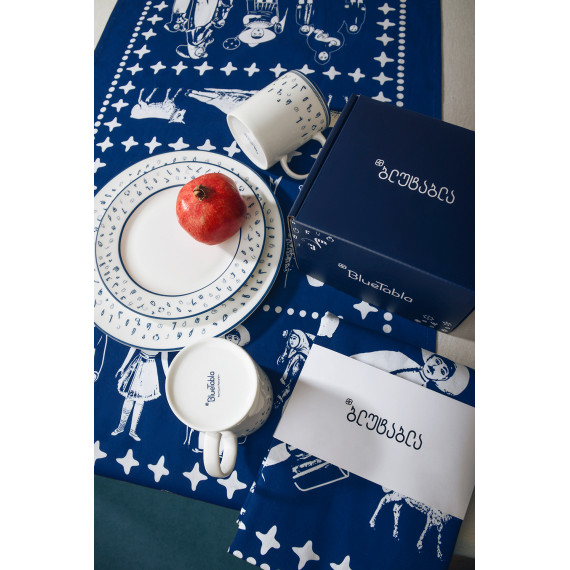 Runner - Pirosmani - Blue - Polyester, 5 image