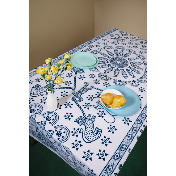 Tablecloth - Meidani - White - Polyester`, ზომა: 140 x 140 სმ, Material: Polyester, 2 image
